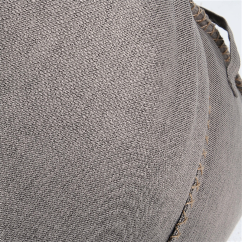 Pemberly Row Beige Teardrop Polyester Blend Fabric Lounge Chair