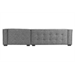 Pemberly Row Two-Piece Gray Fabric Upholstery Sectional Sofa