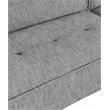 Pemberly Row Two-Piece Gray Fabric Upholstery Sectional Sofa