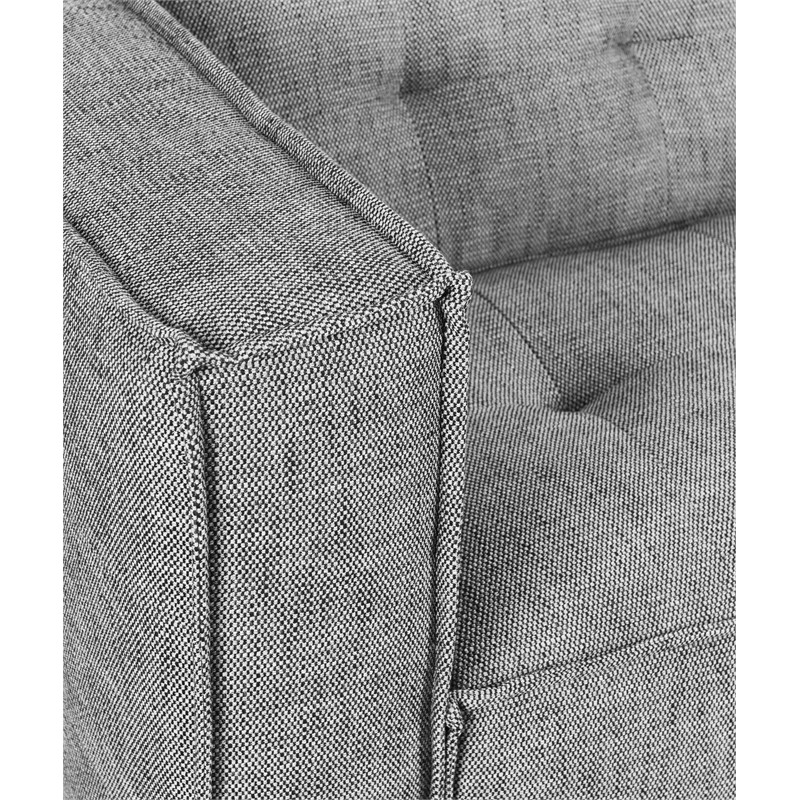Pemberly Row Two-Piece Gray Fabric Upholstery Sectional Sofa