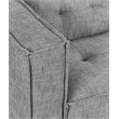 Pemberly Row Two-Piece Gray Fabric Upholstery Sectional Sofa