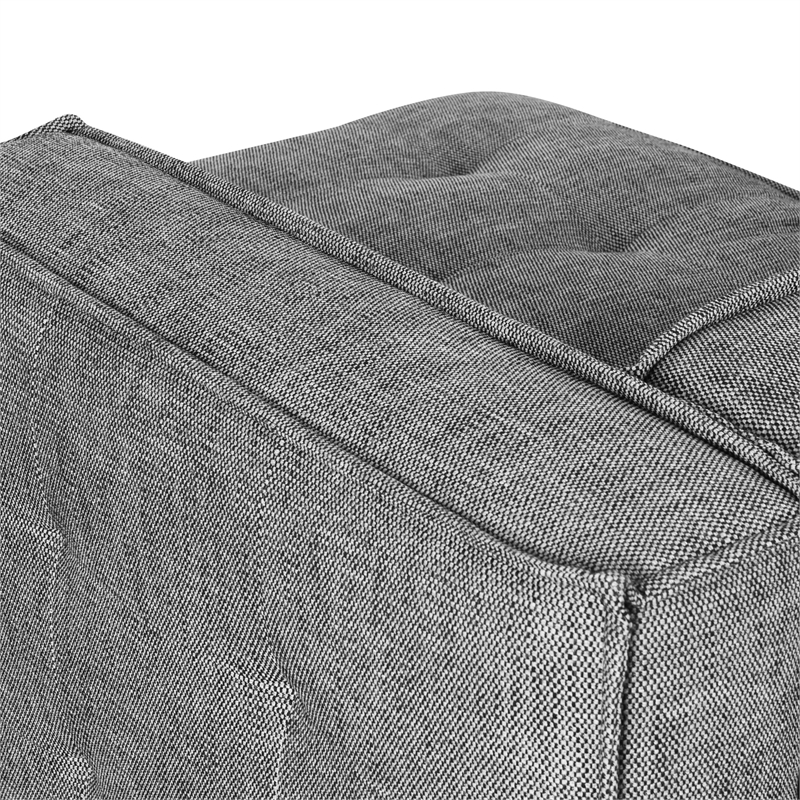Pemberly Row Two-Piece Gray Fabric Upholstery Sectional Sofa