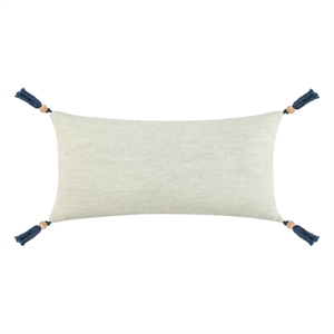 Pemberly Row Cherry 16x36 Linen Fabric Blend Sage Green Throw Pillow