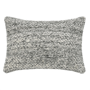 Pemberly Row 14&quotx20&quot Recycled Plastic Fabric Throw Pillow Gray
