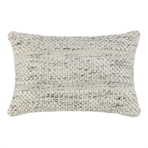 Pemberly Row 14&quotx20&quot Recycled Plastic Fabric Throw Pillow Ivory