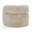 Pemberly Row Contemporary Plush Fabric Cushioned Beige Accent Chair