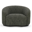 Pemberly Row Green Boucle Fabric Upholstered Swivel Accent Chair