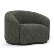 Pemberly Row Green Boucle Fabric Upholstered Swivel Accent Chair