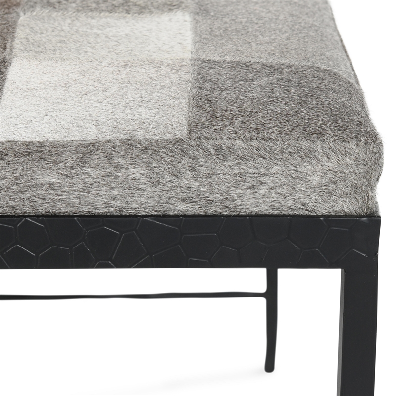 Pemberley Row Leather Gray Ottoman Rectangular Durable