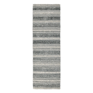 Pemberly Row 2.6'x8' Indoor Outdoor Sustainable Fabric Handwoven Blue Accent Rug