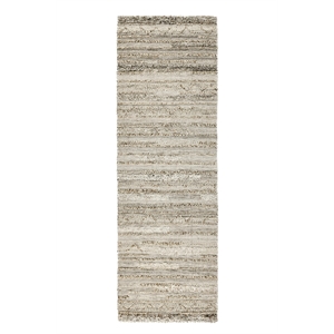 Pemberly Row 2.6'x8' Indoor Outdoor Sustainable Fabric Handwoven Gray Accent Rug