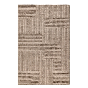 Pemberly Row 8'x10' Recycled Fabric Handwoven Sustainable Beige Accent Area Rug