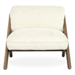 Pemberly Row Contemporary Beige Fabric Upholstery Accent Chair