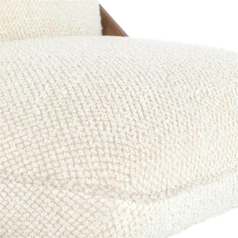 Pemberly Row Contemporary Beige Fabric Upholstery Accent Chair