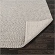 Pemberly Row 9'x12' Wool Polyester Blend Fabric Handwoven Light Gray Area Rug