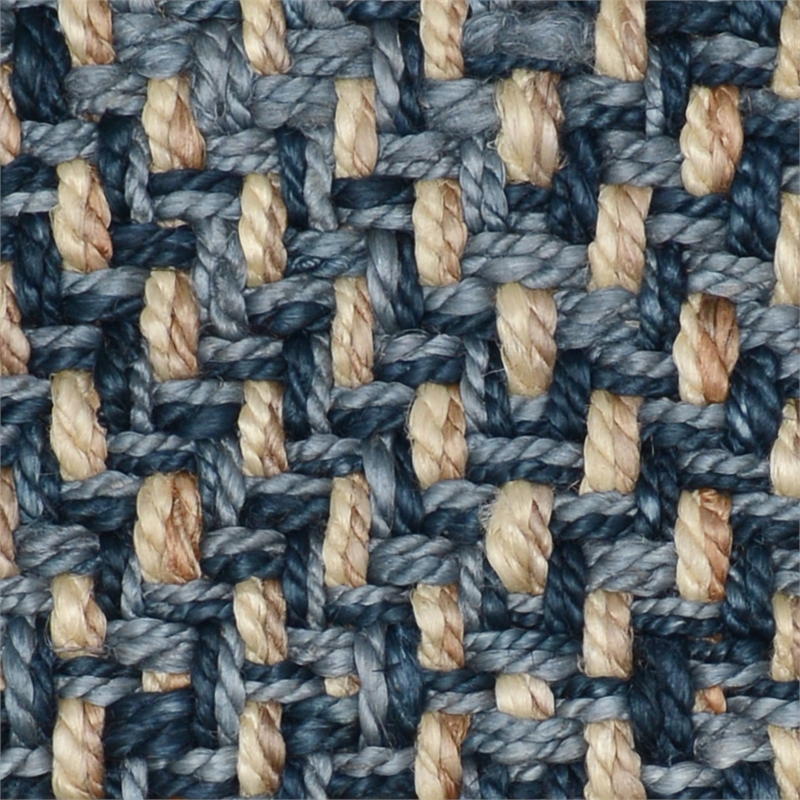 Pemberly Row Transitional 2x3 Handspun Jute Fabric Rug Indigo