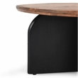 Pemberly Row Transitional Mango Wood Two-Tone Coffee Table in Black