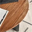 Pemberly Row Transitional Mango Wood Two-Tone Coffee Table in Black
