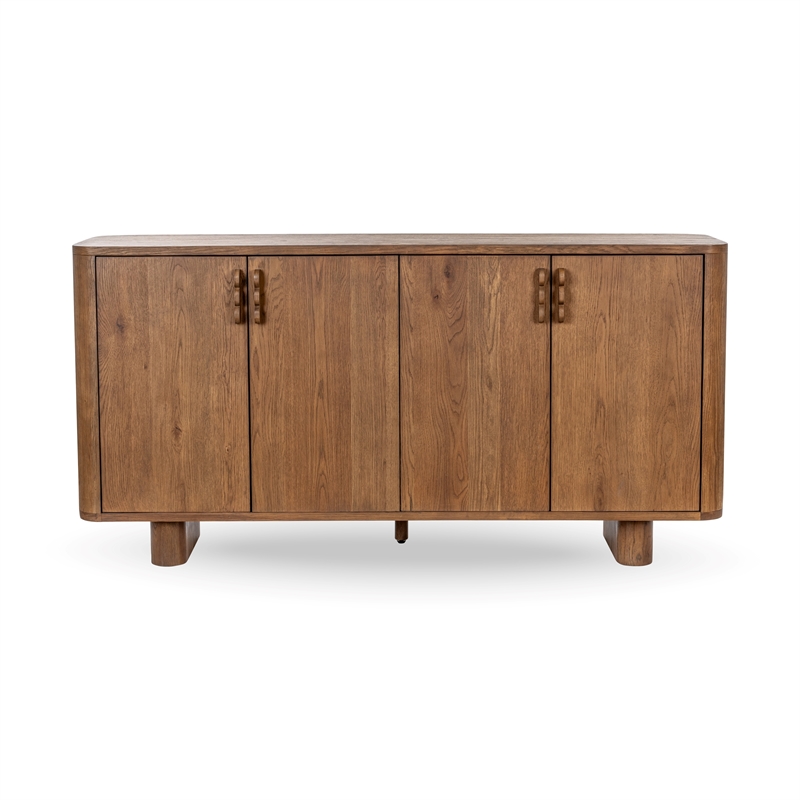 Pemberly Row Modern Transitional 4-Door Wood Sideboard Buffet