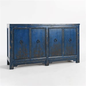 Pemberly Row Transitional 4-Drawer Reclaimed Pine Wood Sideboard Buffet
