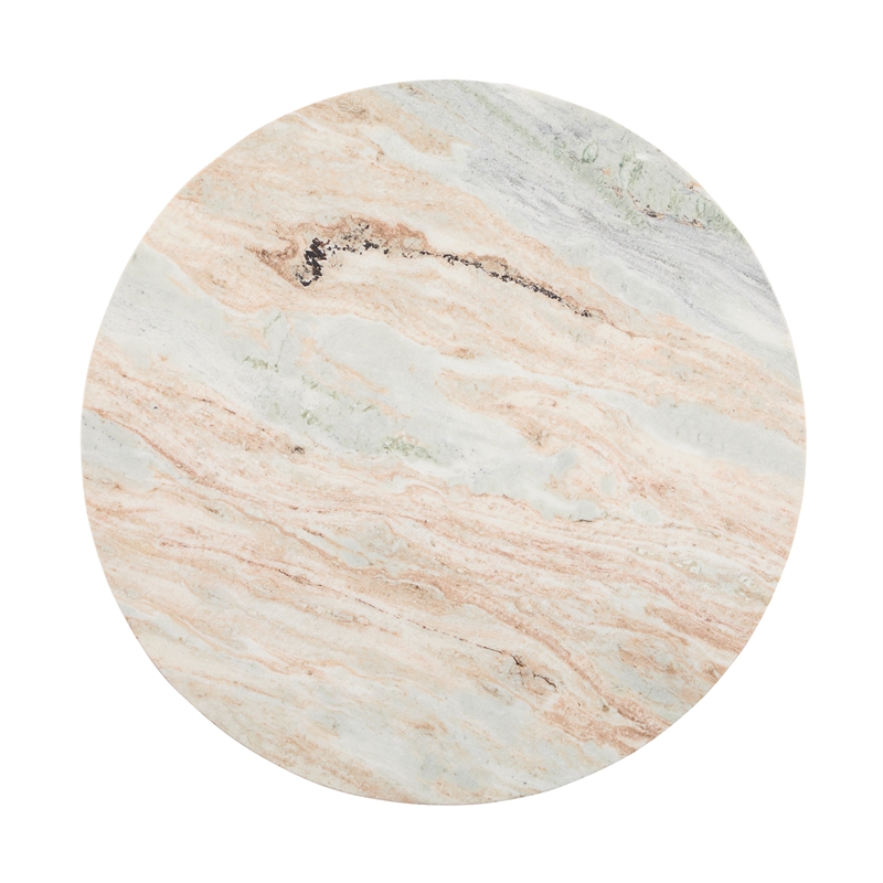 Pemberly Row Modern Transitional Marble Coffee Table Gray Finish