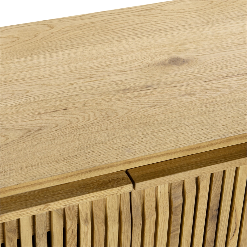Pemberly Row Transitional Oak Wood 2-Door Sideboard Buffet Natural