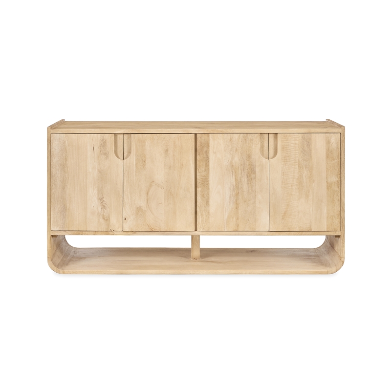 Pemberly Row Transitional Mango Wood Sideboard Buffet Natural