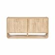 Pemberly Row Transitional Mango Wood Sideboard Buffet Natural