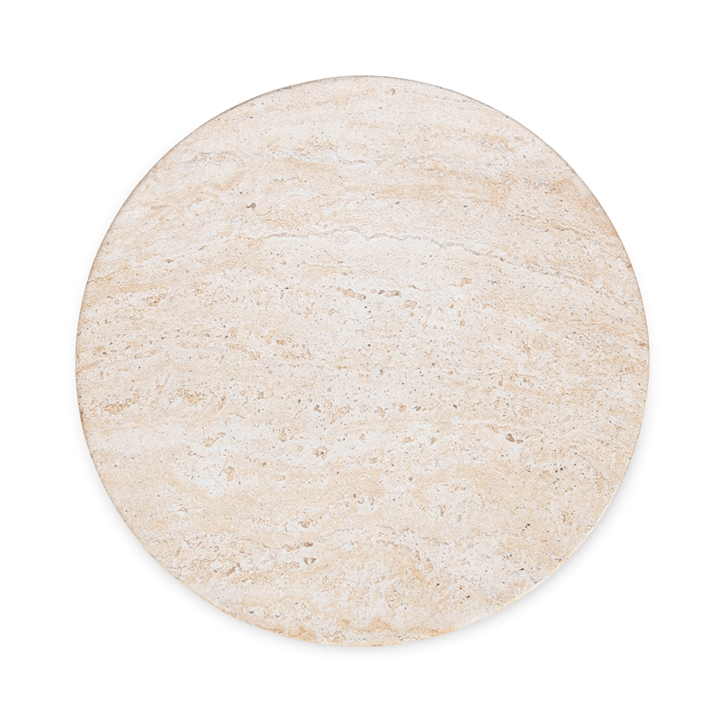 Pemberly Row Contemporary Outdoor Concrete Stool Beige Finish