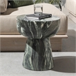 Pemberly Row Contemporary Concrete Outdoor Green Finish Stool