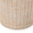 Pemberly Row Contemporary Concrete Outdoor Stool Beige Finish