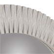 Pemberly Row Modern Transitional Mango Wood Mirror Gray Finish