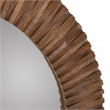 Pemberly Row Modern Transitional Mango Wood Mirror Brown Finish