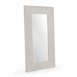 Pemberly Row Transitional Pine Wood Floor Mirror White Finish