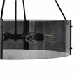 Pemberly Row Contemporary 8-Light Glass Chandelier Black Finish