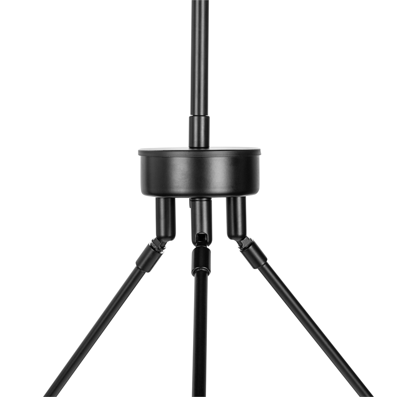Pemberly Row Traditional Natural Black Finish Rattan Pendant Light