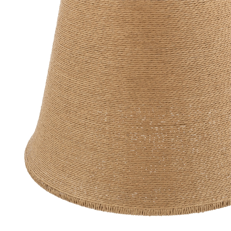 Pemberly Row Traditional Natural Finish Rattan Pendant Light