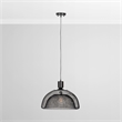 Pemberly Row Modern Transitional Black Finish Iron Medium Pendant
