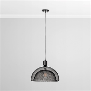 Pemberly Row Modern Transitional Black Finish Iron Large Pendant