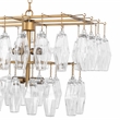 Pemberly Row Diamond Flute-shaped Glass Brass Iron Chandelier