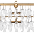Pemberly Row Diamond Flute-shaped Glass Brass Iron Chandelier
