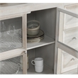 Pemberly Row Modern Transitional Mango Wood Cabinet White Finish