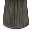 Pemberly Row Contemporary Outdoor Concrete Round Dining Table Gray