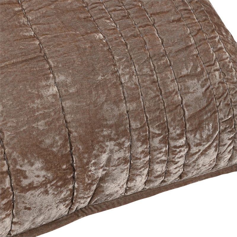 Pemberly Row Modern Transitional Desert Taupe Standard Nylon Sham
