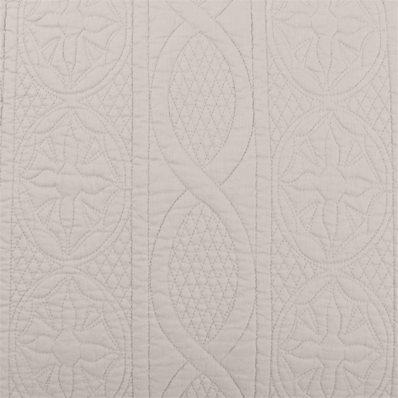 Pemberly Row Modern Transitional Taupe Finish King Cotton Sham