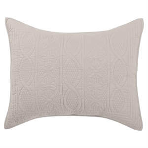 Pemberly Row Modern Transitional Taupe Finish Standard Cotton Sham
