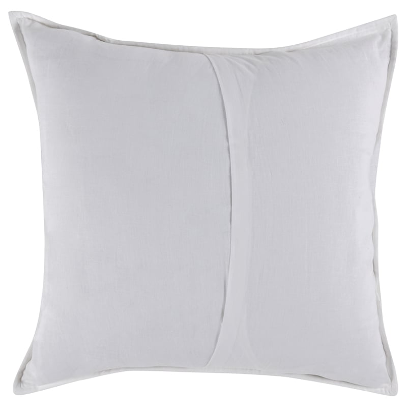 Pemberly Row Modern Transitional White Finish Euro Cotton Sham