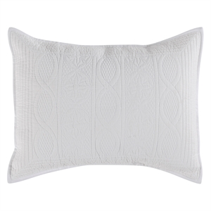 Pemberly Row Modern Transitional White Finish Standard Cotton Sham