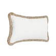 Pemberly Row Transitional 16x36 Linen Blend Fabric Throw Pillow in Ivory
