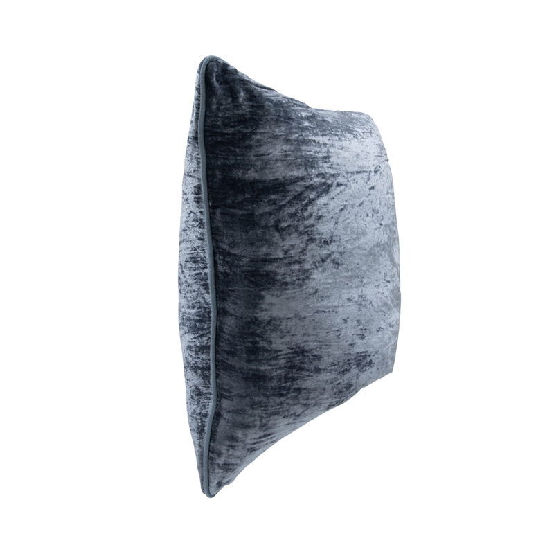 Pemberly Row Transitional 22x22 Linen Fabric Throw Pillow in Denim Blue
